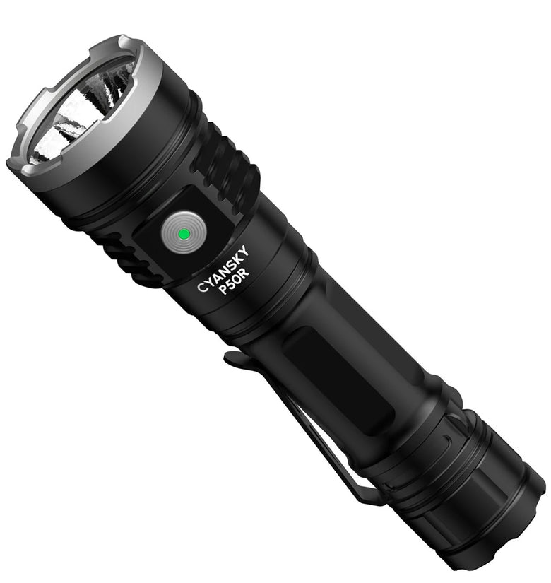 CYANSKY P50R 12000lm Multifunctional Strong Light Outdoor Flashlight High Lumen Powerful LED Tactical Torch For Outdoor Searching