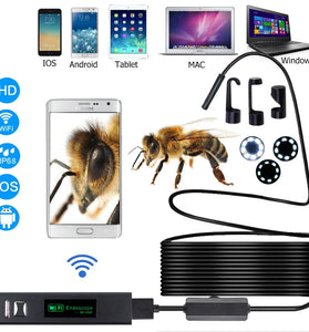 8mm 1200P Endoscopic Wifi Camera Endoscope For Android/Iphone IOS Mobile Smartphone Car Inspection Tools Single Dual Lens Soft Cable
