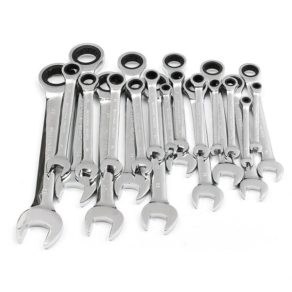 Raitool HT01 Chrome Vanadium Steel Metric Ratchet Spanner Wrench Fixed Head 6-32mm