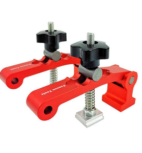Fonson Tools 2-in-1 Woodworking T-Track 20mm Bench Dog Hold Down Clamps Workbench Hole Clamps for T Track and MFT Table