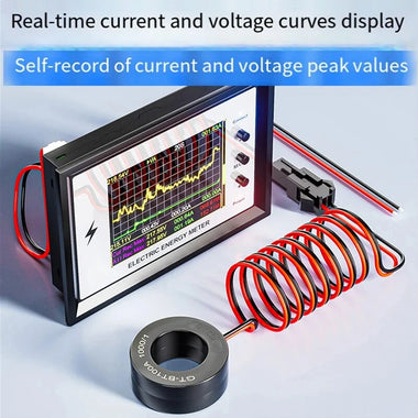 ATORCH WiFi Networking Curve Meter AT24CB W Digital Power Monitor 100A AC 50 320V Bluetooth BLE SPP Protocol Smart Life App Energy Usage Tracking Real Time Data Insights