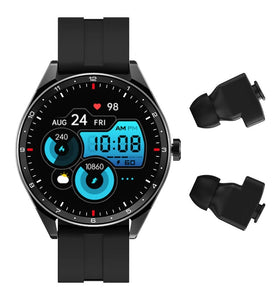 T23 1.39-inch HD Screen 2-in-1 TWS Earbuds Voice Assistant bluetooth Call Heart Rate Blood Pressure Blood Oxygen Monitor Breathing Training Sleep Monitoring Multi-sport Modes Smart Watch