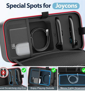 for Switch 2 & Switch Original & Switch OLED Large Storage Bag Anti-Scratch Waterproof Travel Carrying Case for Nintendo Switch