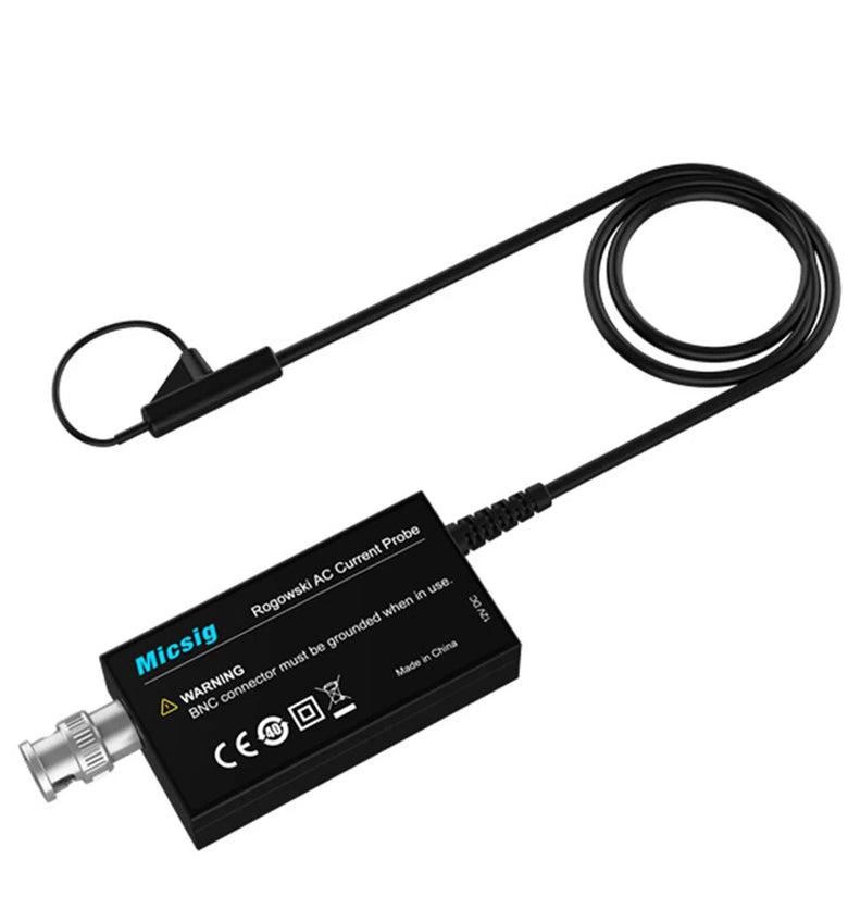 Micsig RCP60XS/RCP300XS/RCP600XS/RCP1200XS/RCP3000XS/RCP6000XS Oscilloscope Probes Rogowski Current Probe 2Hz-30MHz Up to 6000Apk High Accuracy 2%