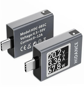 ATORCH HDC-085C PD3.1 DC Voltage Ammeter Power Meter Multi-function Digital Display Type-C Phone Charging Tester
