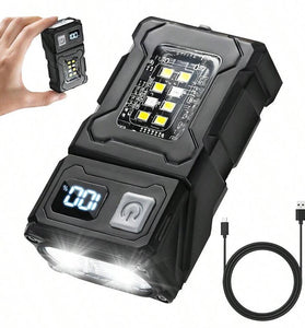 Mini Portable Keychain Light With Rotatable Head, Magnetic Base, Ideal For Repairing, Camping, Emergency, And Night Use