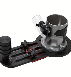 FONSON TOOLS 2 in 1 Slotting Bracket For 65mm Trimming Machine Invisible Fasteners Wardrobe Cupboard Panel Punch Locator Aluminum with Scale