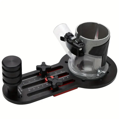 FONSON TOOLS 2 in 1 Slotting Bracket For 65mm Trimming Machine Invisible Fasteners Wardrobe Cupboard Panel Punch Locator Aluminum with Scale