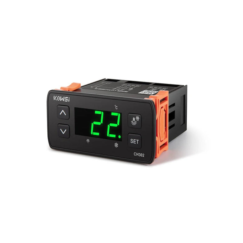 KWS-CH302 AC110-220V LED Digital Thermostat for Incubator Temperature Controller Dual Sensor Refrigeration Defrosting Alarm