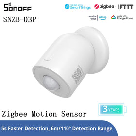 2Pcs SONOFF SNZB-03P Zigbee3.0 Motion Sensor 5-Seconds Faster Detection Smart Home Security Human Body Detection Smart Scene via eWeLink Work with Alexa Google Home