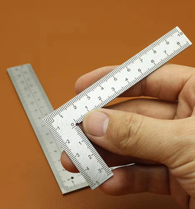 Stainless Steel L Square Ruler Right Angle Measuring Tool 100mm 150mm 300mm Double-Sided Scale for Carpentry Framing Roofing Layouts
