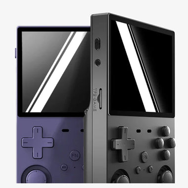 L35 128G Open Source Handheld Gaming Console 3.5-inch IPS Screen RK3326 Quad-core Built-in 20000+ Games Dual 360 Joysticks Video Game Player 3000mAh Rechargeable Built-in Speaker Support 3.5mm Stereo Earphone