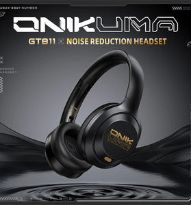 ONIKUMA GT811 bluetooth 5.4 Gaming Headset Dual Noise Reduction Headphone ANC ENC Noise Cancelling 40mm Horn 55H Playback 60ms Low Game Delay Support 3.5mm Wired Connection On-ear E-sports Headphones