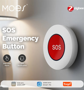 MOES Tuya Zigbee3.0 SOS Button Emergency Alarm Smart Wireless Remote Control APP Alert Home Automation Security