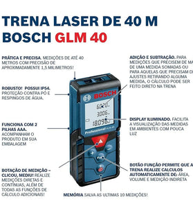 GLM40 Laser Rangefinder 40 Meters High Precision 40M Laser Rangefinder Portable Laser Measuring Tape Measuring Ruler