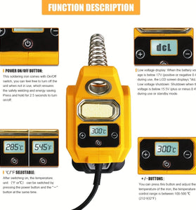Cordless Soldering Iron Station Fit for Dewalt orMAKITA 20V Max Li-ion Battery