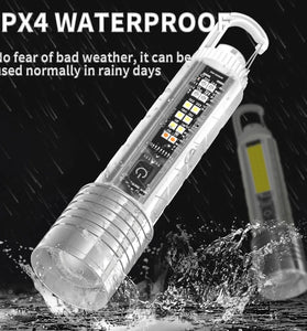 LED Mini Flashlight Type-C USB Rechargeable 1500mAh IPX4 Waterproof (S30B LED)