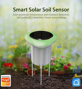 NEO Tuya Smart WiFi Soil Sensor Solar Powered Planting Temperature and Humidity Meter IP66 Wireless Soil Tester Turf Gardening