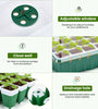 5 Packs Seed Starter Tray Kit with Enhanced Humidity Control System Reusable Silicone Trays 60 Dynamic Growth Cells 4 Spectrum Lights Effective Drainage Holes for Optimal Plant Growth