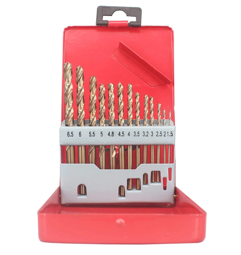 Drillpro 13/19/25 PCS HSS 1-13mm Drillpro M35 Bit Set Cobalt Twist Drill Bit