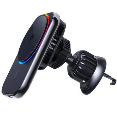 Bakeey Qi2 Magnetic Wireless Car Charger LED Light Holder Mount Magnet Fast Charging Station for iPhone16 15 14 13 12 Pro