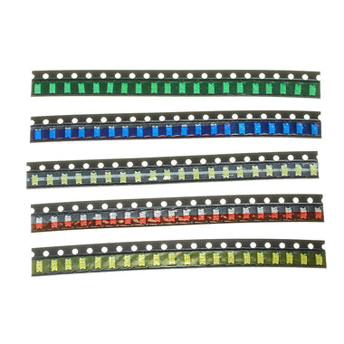 100Pcs 5 Colors 20 Each 1206 LED Diode Assortment SMD LED Diode Kit Green/RED/White/Blue/Yellow