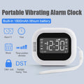 TS-BC700 Portable Vibrating Alarm Clock with 2.75 Inch Screen Multifunction Rechargeable 1800mAh Battery for Deaf / Elderly / Heavy Sleepers