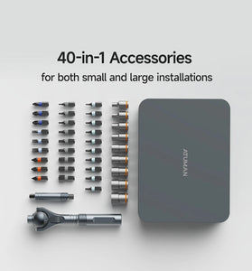 DUKA RS2 Ratchet Screwdriver Set with 40-in-1 Accessories Precision Structure 180 Universal Ratchet Head Multi-Magnetic Design