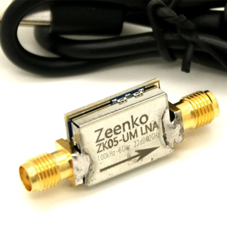 Zeenko UM Series Low Noise Amplifier 20dB Gain USB Type-C 100kHz-4GHz/6GHz/10GHz High PSRR LDO RF Preamplifier
