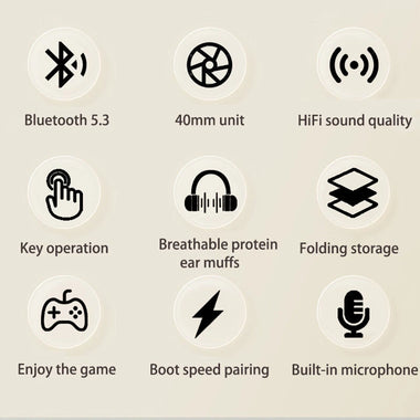 P9Promax Wireless Headset bluetooth Headphone 40mm Magnetic Sound Unit Breathable Earmuffs Built-in Microphone Over-head Headphones