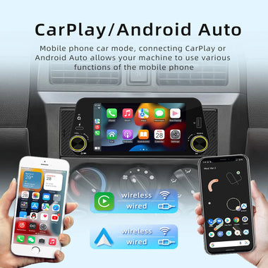 5 Inch Single Din Car Stereo MP5 Player 300PPI Ultra-Clear Touchscreen bluetooth Reverse Interconnection Wireless Apple CarPlay/Android Auto USB Type-C Fast Charge