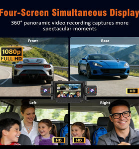 C315 4 Lens Car DVR Camera Dashcam 1080P FHD WiFi APP Parking Assistance Night Vision Loop Recording Wide Angle