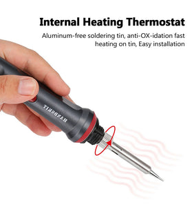HANDSKIT 927 200W Soldering Iron Automatic Sleep Thermal Control Soldering Iron Tin Wire Stand Welding Tools Four-core Ptc Ceramic Heater 220V/110V