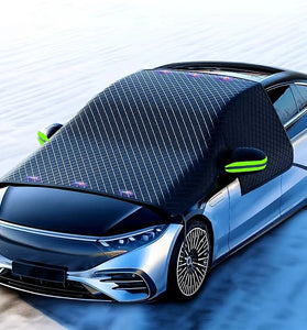 Winter Car Windshield Snow Cover Universal Fit All Season Protection Front Side Rearview Thickened Magnetic Anti Snow Ice UV Multi-Layer Fabric