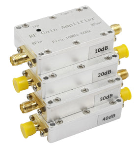 LNA High Flatness Receiver Amplifier 10dB 20dB 30dB 40dB Gain 10MHz-6GHz Low Noise GPS FM Radio SMA Interface Type-C Power