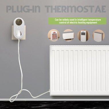 Smart WiFi Thermostat Temperature Controller Plug-in Electric Heater LCD Wireless High Frequency Temperature Controller