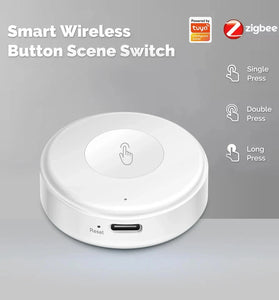 Tuya Zigbe Smart Wireless Button Scene Switch Wireless Remote Control for Smart Life Create 3 Scenes Perfect for Bedroom Kitchen