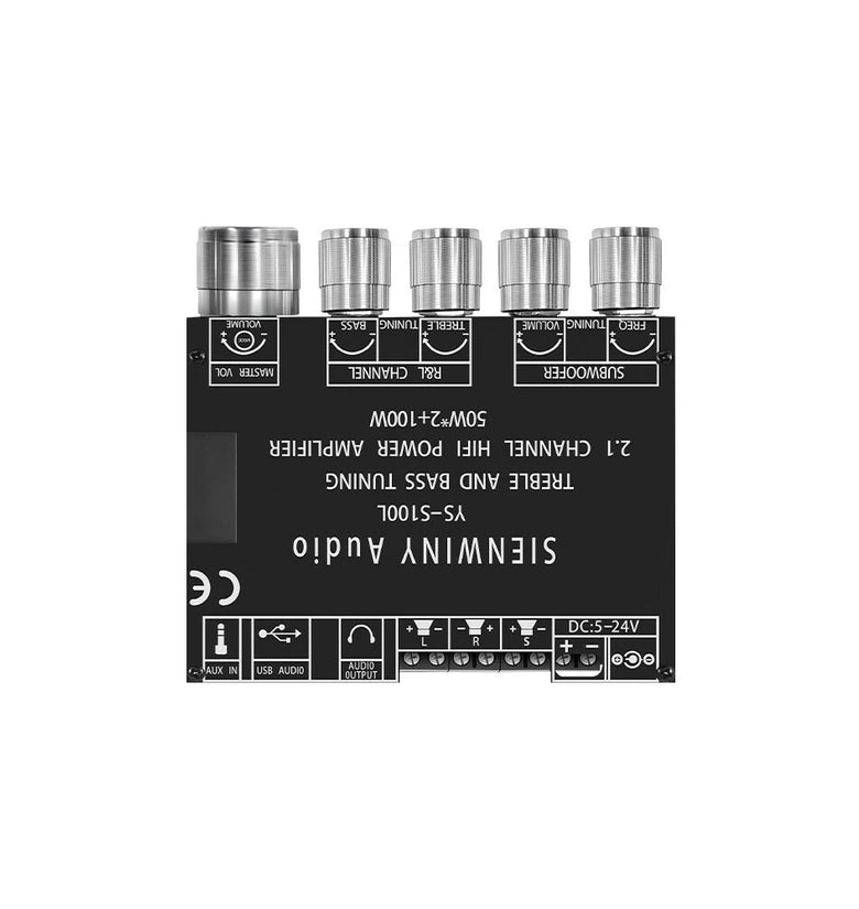 YS-S100L 2.1 Channel bluetooth 5.0 Audio Amplifier Board 50W2+100W High Power Subwoofer Stereo Amplifier Board Module