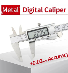 Stainless Steel Digital metal Fraction Caliper 150mm mm/ Inch High Precision large LCD display Vernier Caliper