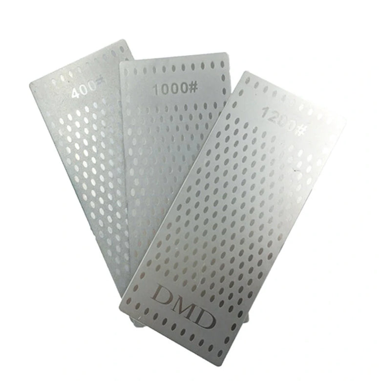 3PCS Diamond Sharpening Stone Single-Sided 400 1000 1200 Grit Versatile Use Kitchen Garden Woodworking Tool Sharpener High Durability