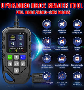 YM119 OBDII Scanner Diagnostic Tool OBD2 Code Reader 1.8-inch TFT Color Screen Car Automotive Diagnostic Tool