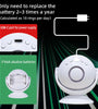 Smart Home Indoor Infrared Anti-theft Alarm 112dB Sound Light Alarming 4 Volume Levels 12M Long Induction Distance Doorbell Function Wireless IR Detector Human Body Sensor