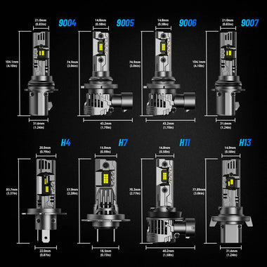 NOVSIGHT A500-N99 Series 2PCS 24000LM LED Car Headlights IP68 Waterproof 100W 6500K Car LED Headlamps High Brightness