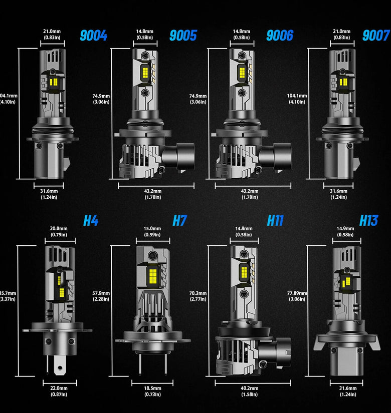 NOVSIGHT A500-N99 Series 2PCS 24000LM LED Car Headlights IP68 Waterproof 100W 6500K Car LED Headlamps High Brightness