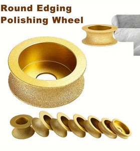 1pc Dry Vacuum Brazed Diamond Round Polishing Wheel 20mm Bore Dia Ceramic Edging Wheel For Tile Quartz Marble Granite Stone