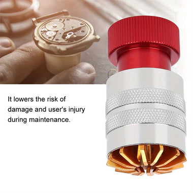 Watch Repair Tool Kit Chrome Vanadium Steel Adjustable Case Opener Acrylic Crystal Removal Lightweight Non Slip Pattern Portable Repair Accessories