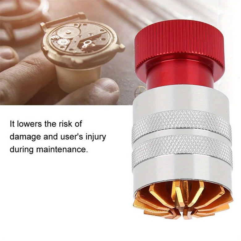 Watch Repair Tool Kit Chrome Vanadium Steel Adjustable Case Opener Acrylic Crystal Removal Lightweight Non Slip Pattern Portable Repair Accessories