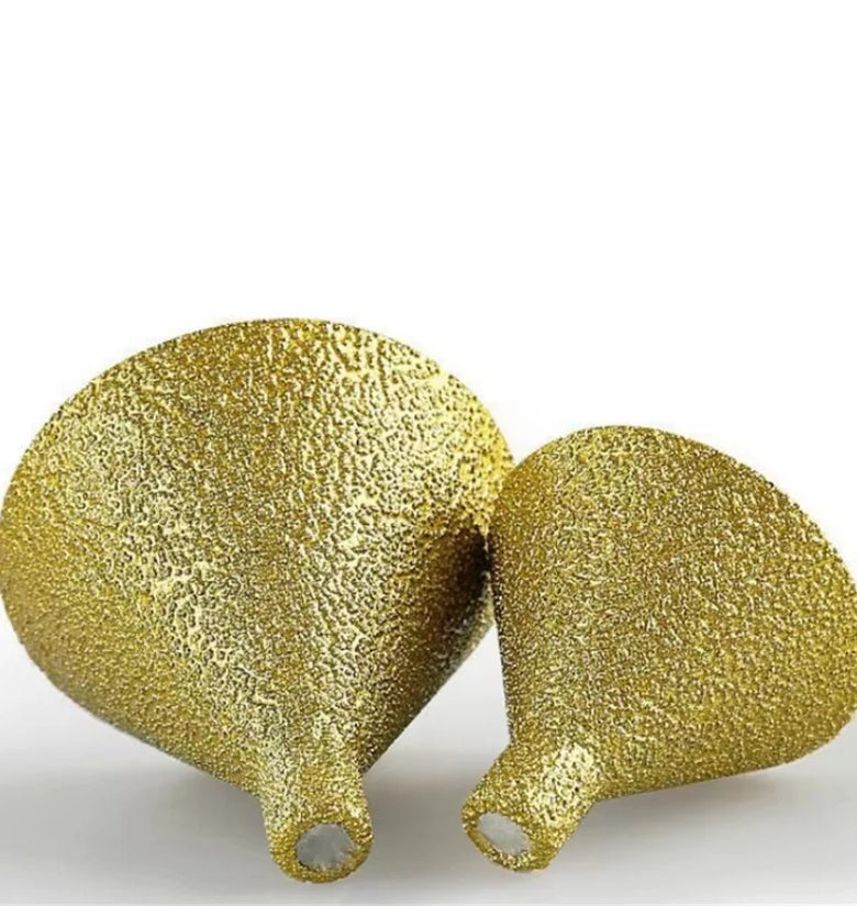 M10 M14 Thread Diamond Brazed Chamfering Bit 38mm 50mm Beveling Hole Opener for Marble Tile Quartz 50 Grit for Angle Grinder