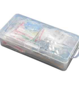 1390PCS 6 Kinds of Electronic Component Packages Resistor Electrolytic Capacitor LED Light-emitting Diode Triode Ceramic Chip Capacitor Package