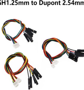 GH1.25MM Male Housing Connector Kit with Lock to DuPont 2.54MM Crimped Cables 20cm 26AWG Multi-color Wires for DIY Arduinos Projects and Prototyping